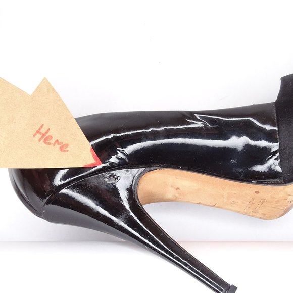 Giuseppe Zanotti Satin bow Patent Peep Toe Pumps - Picture 11 of 14